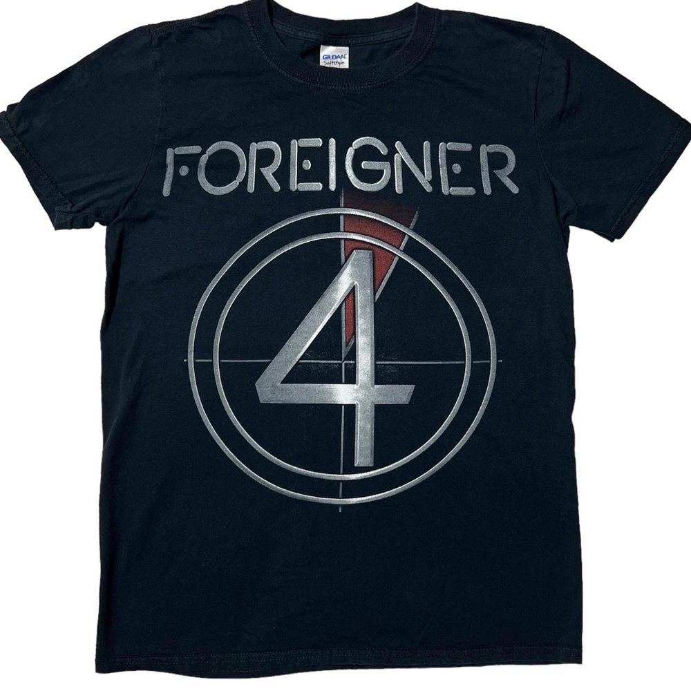 Foreigner 4 Tour 2015 Graphic {Gildan} T-Shirt in Black Unisex Sz S